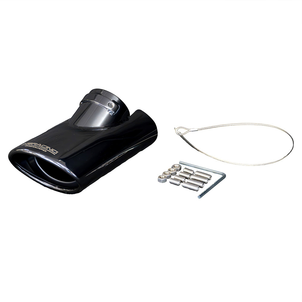 KBRACING muffler cutter oval black chrome