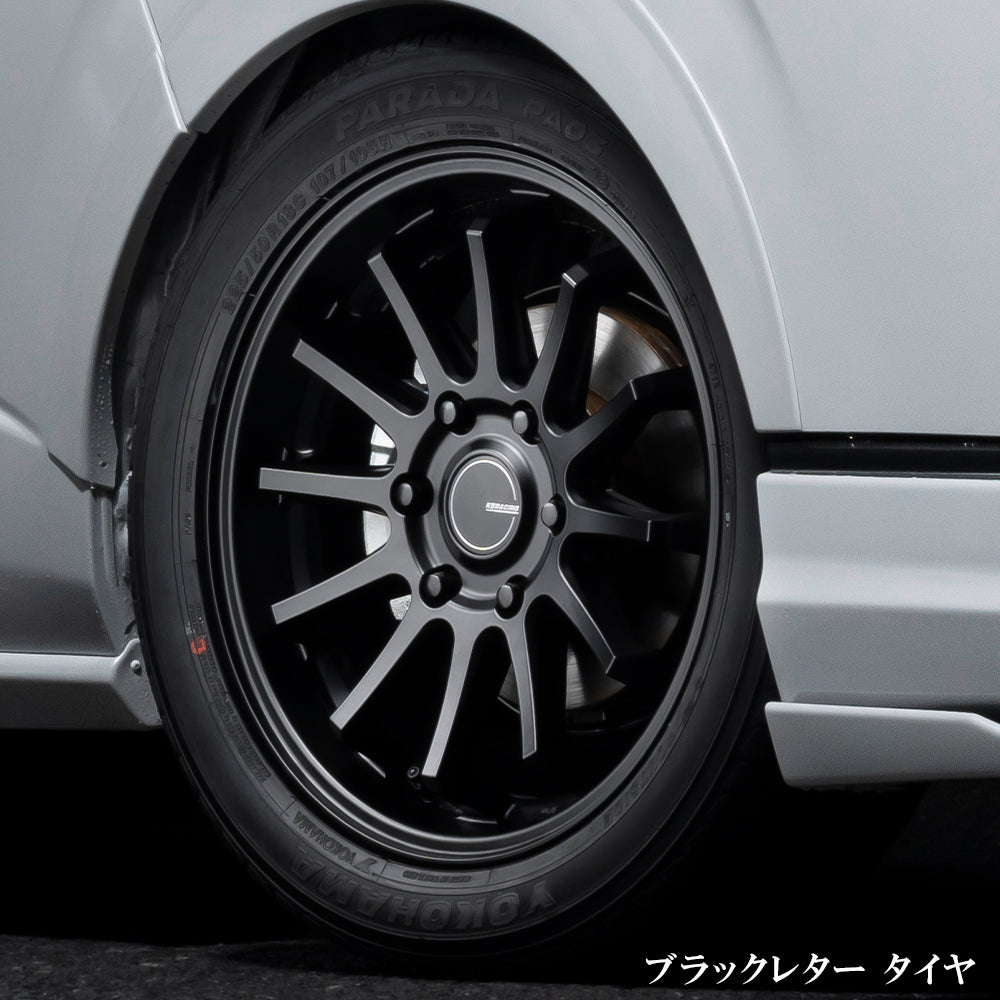KBRACING S-12 × YOKOHAMA PARADA PA03 タイヤホイール4本セット【ブラックレター】
