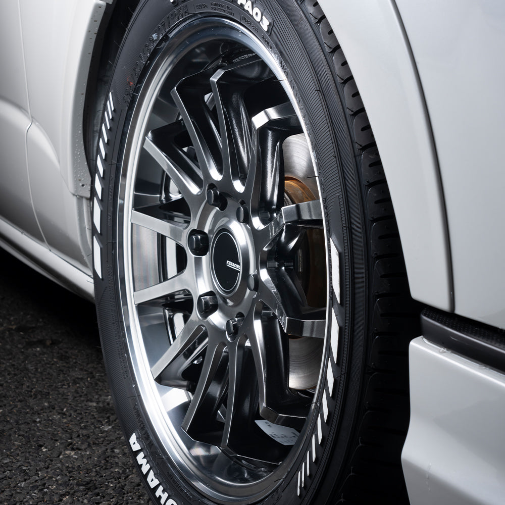 KBRACING S-12 × YOKOHAMA PARADA PA03 タイヤホイール4本セット【ホワイトレター】