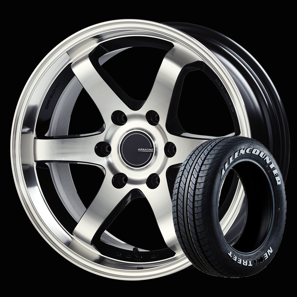 KBRACING18 MAX × オーレンカウンター タイヤホイール4本セット【ホワイトレター】