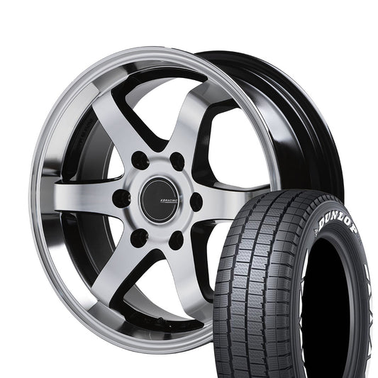 KBRACING17 × ダンロップ W01 for WINTER　スタッドレス4本セット